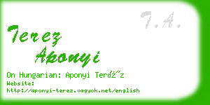 terez aponyi business card